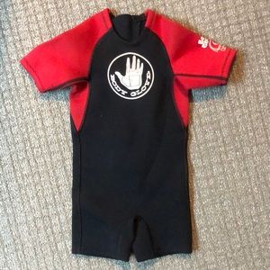 Body Glove Child Back Zip Wetsuit C1 Black Red